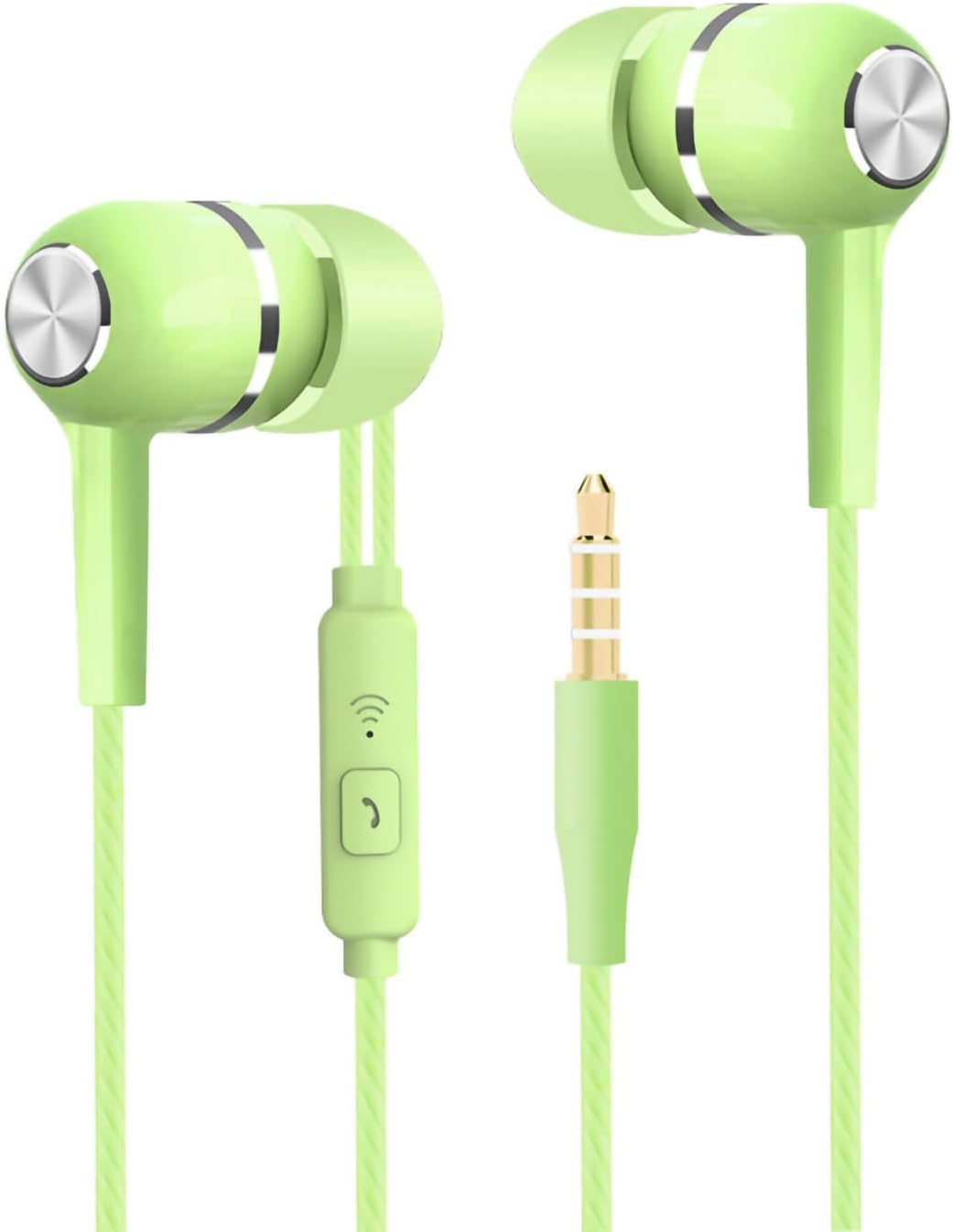 Wired Earphones in Ear Headphones, Earbuds with Microphone Wired Earbuds Headphones for Laptop PC Mobile Phone(Pink)