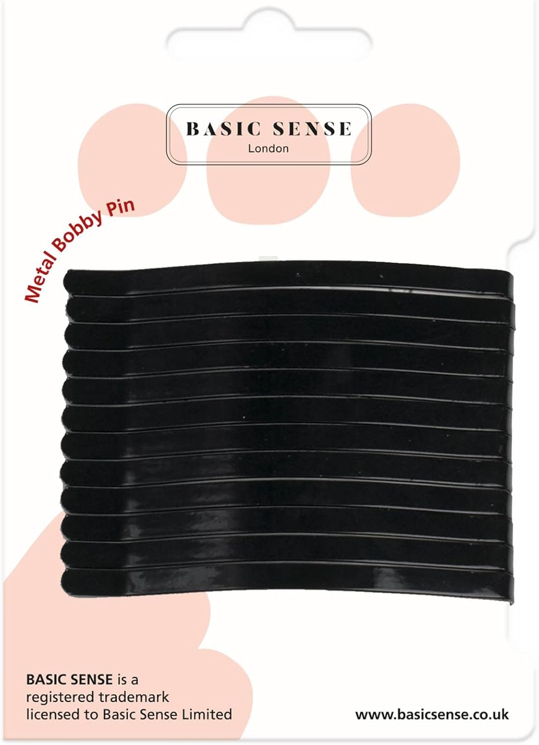 Basicsense Jumbo Metal Hair Pins Sturdy & Durable Long Last Strong Bobby Slides Clips for Thick Hairpins (Brown, L)