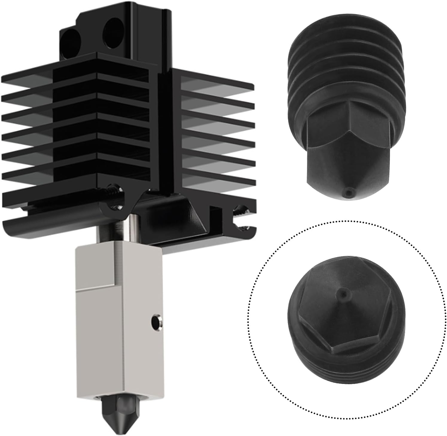 Emagtech 0.2Mm Hardened Steel Nozzles Compatible with Bambu Lab X1 and P1P 3D Printers for High-Temperature Upgrade Hotends up to 500 Degrees Celsius image number 3
