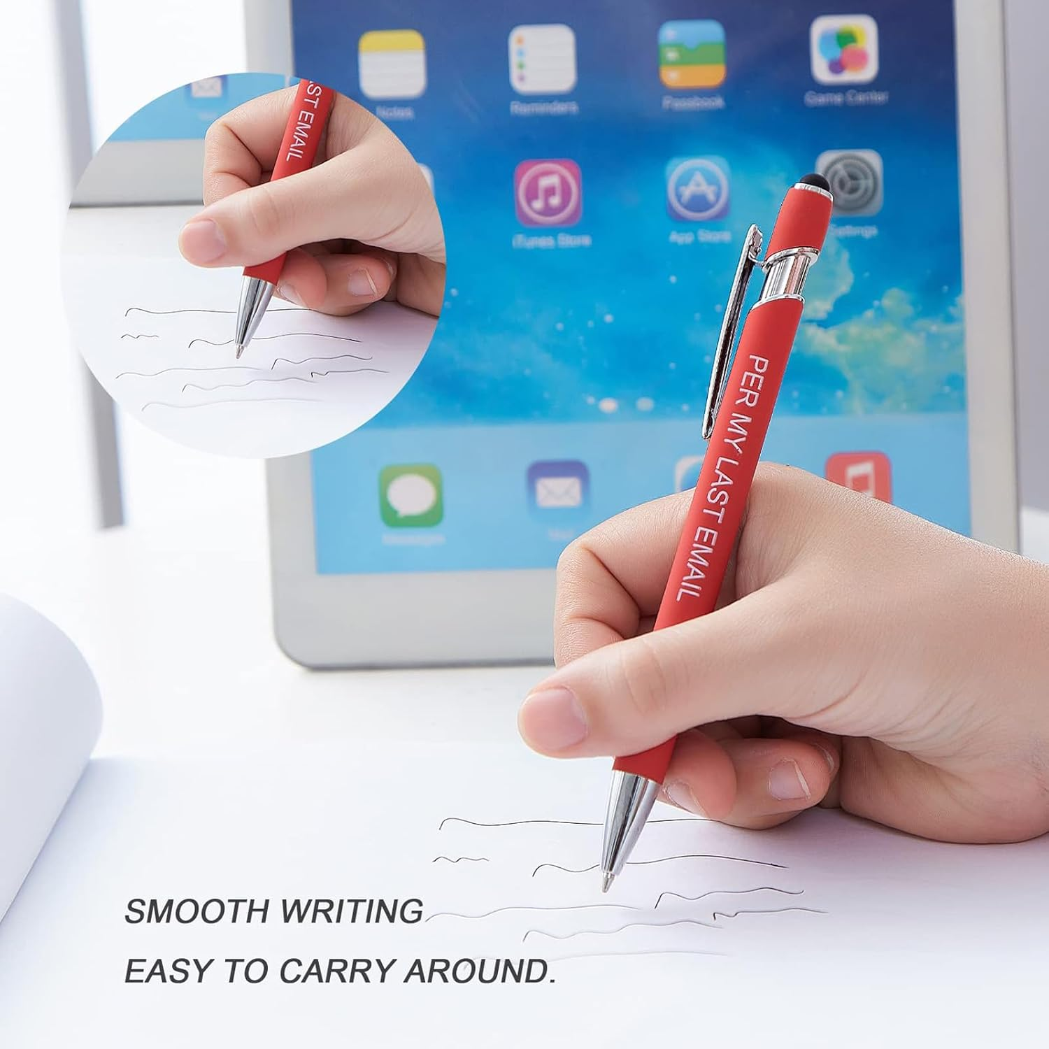 Funny Pens Colorful Ballpoint Pens with Inspirational Quotes and Touch Screen Function Office Gifts image number 3