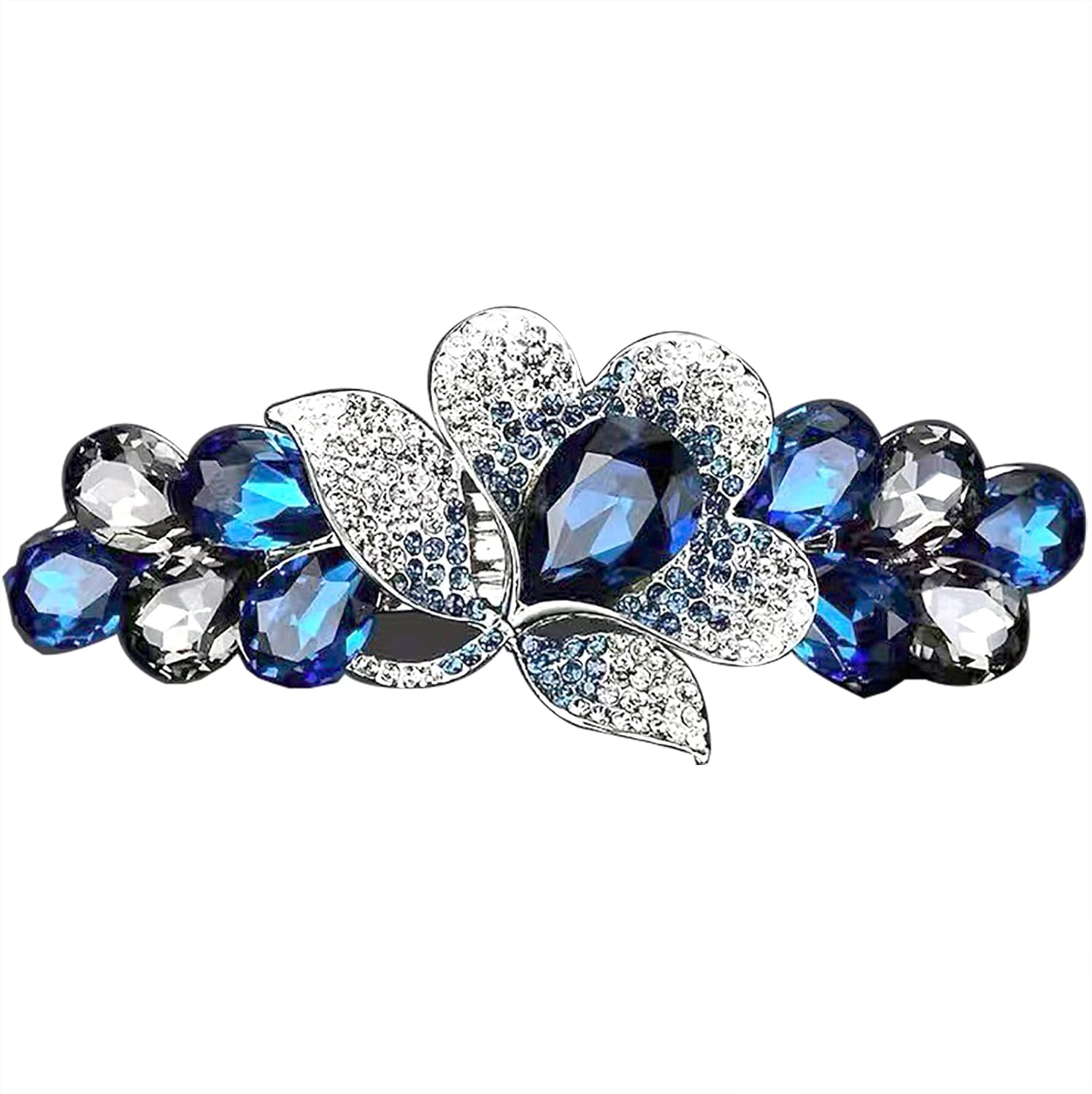 Violet Flower Woman Hair Clips, Hair Accessories, Decorative Hair Clips Girls Women,Blue image number 2