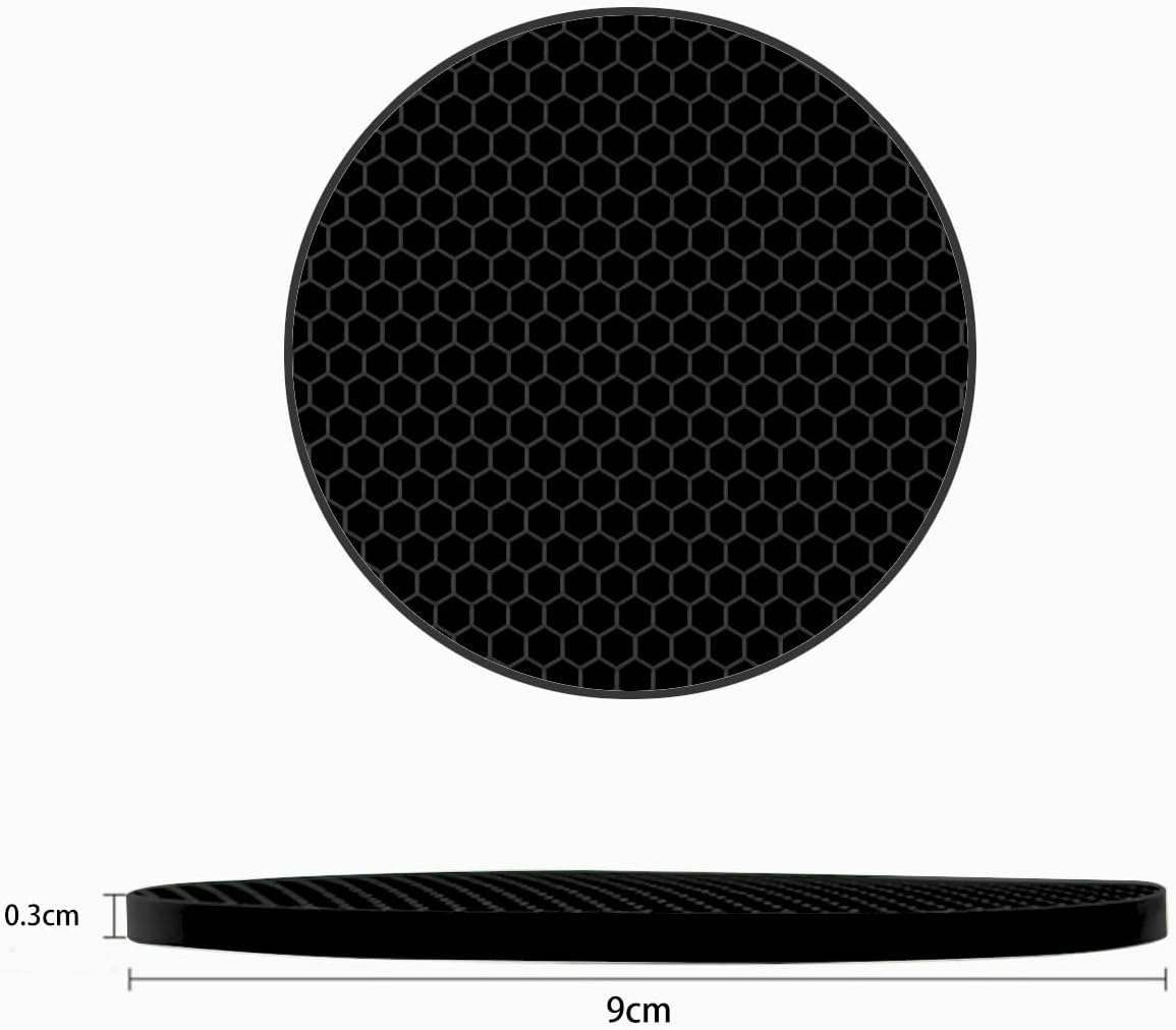 TENOC Silicone Non-Slip, Heat Resistant & Water-Trapping Trivet Mats for Water Glasses & Teacup & Coffee Cup & Dishes & Cookware, Multipurpose Kitchen Table Coaster, 3.5-Inch, Black image number 6