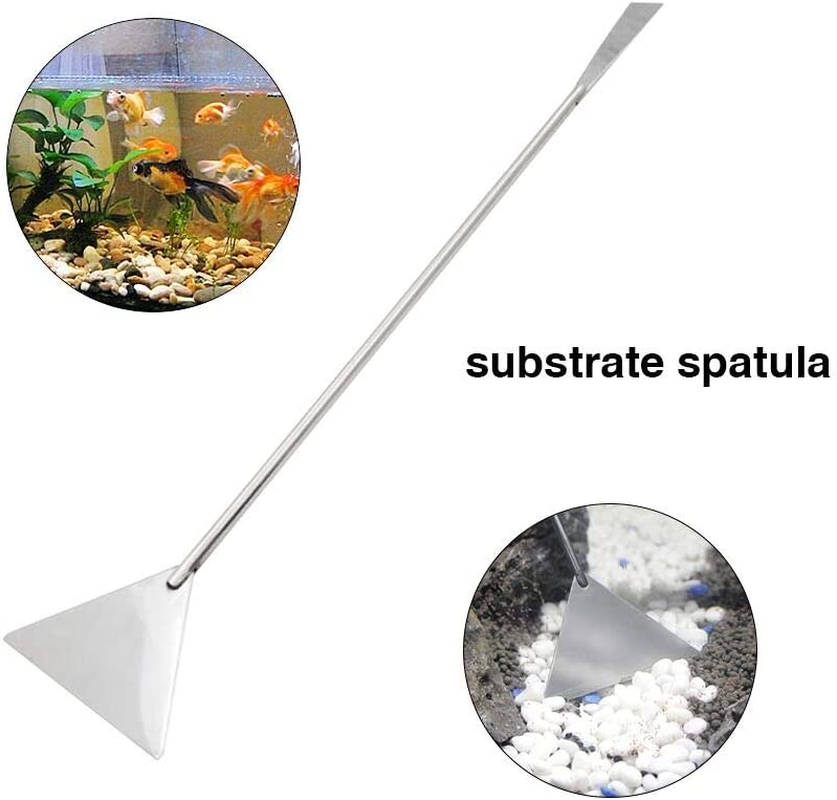 Aquascaping Tools 5 in 1 Kit Aquarium Scissors Plant Tools Curved & Straight Scissor Tweezers Spatula Stainless Steel anti Rust Aquascape Tools for Fish Tank image number 3