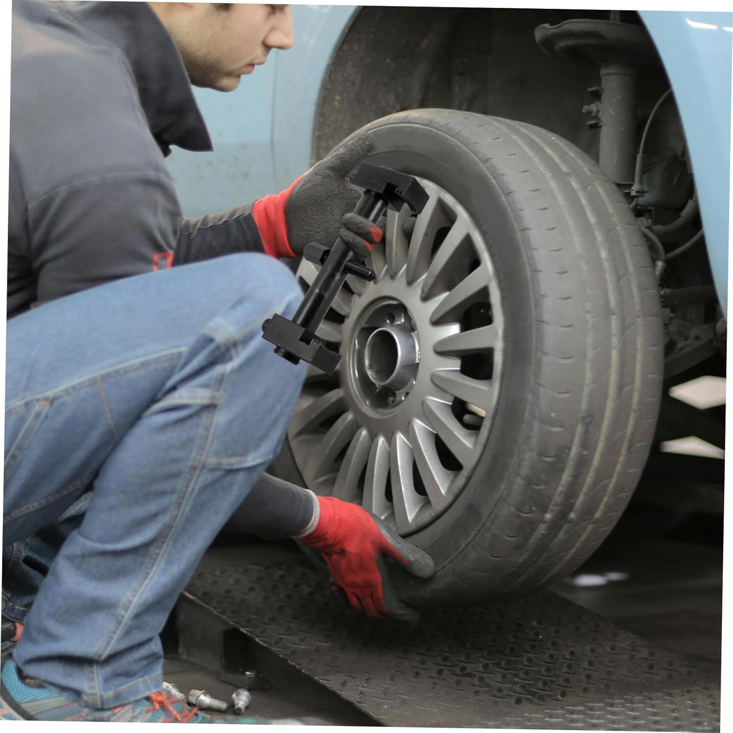 GARVALON Universal Crankshaft Pulley Tool Kit for Automotive Mechanics Heavy-Duty Anti-Slip Pulley Puller for Power Steering Pump and Axle Bearing Disassembly image number 1