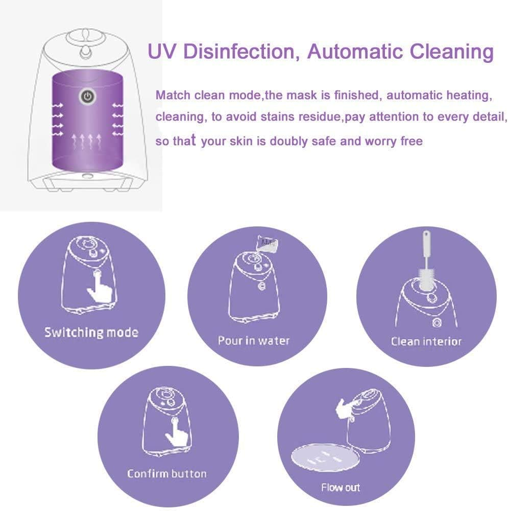 Face Mask Machine, Intelligent DIY Mask Maker for Collagen Fruit Vegetable Automatic Face Cream Making for SPA Face Mask Skin Care (Color : #01-White) - White image number 4