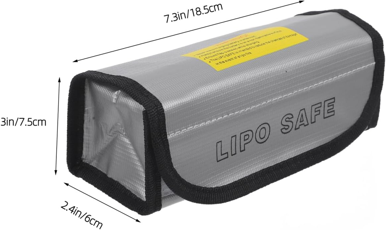 OSALADI Fireproof Lipo Battery Safety Bag 2Pcs High Temperature Resistant Explosion-Proof Pouch for Model Aircraft Lithium Battery Storage image number 6