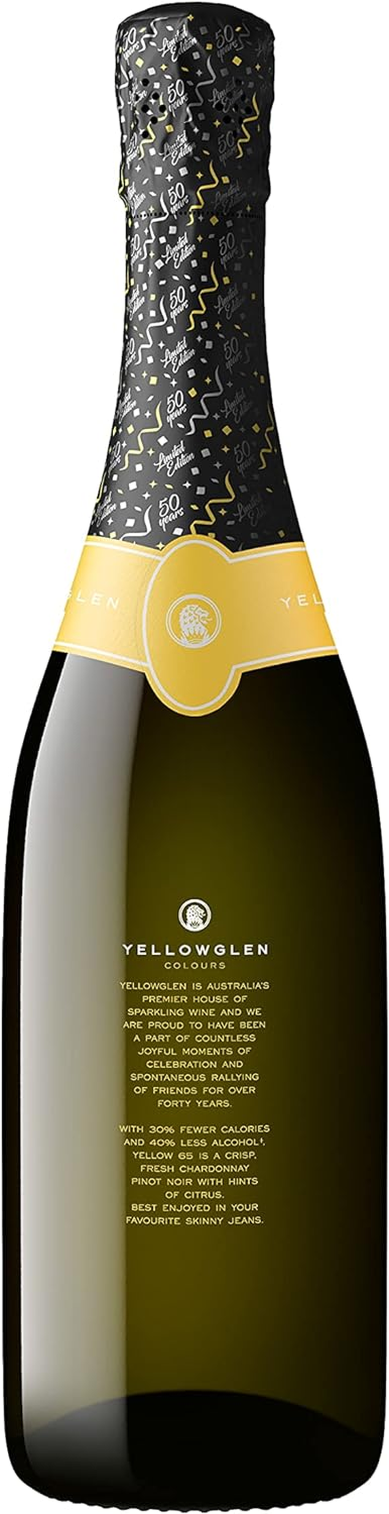 Yellowglen Yellow 65 Lower Alcohol Sparkling NV Wine, 750 Ml (Pack of 6) image number 1