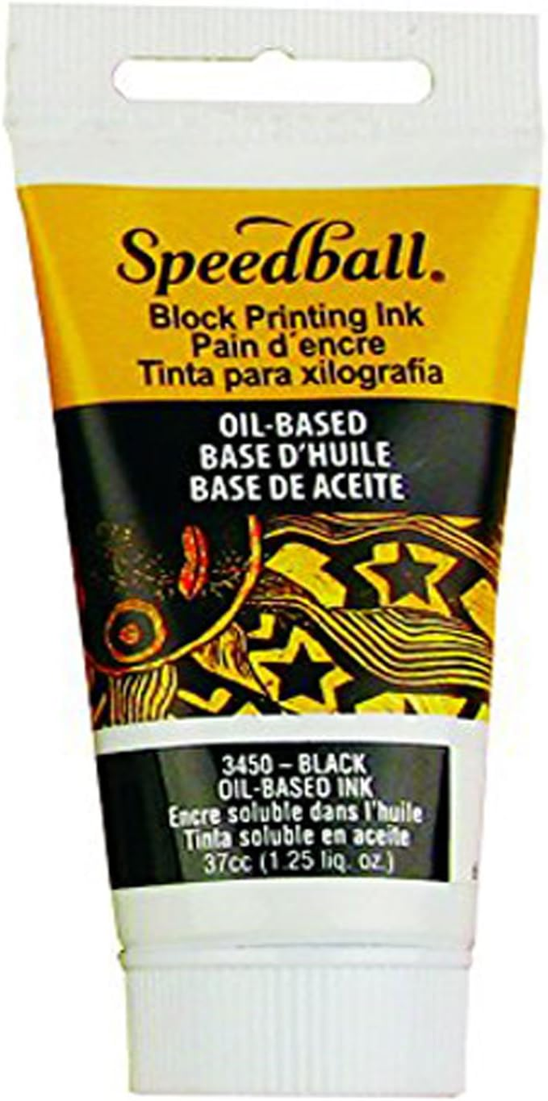 Speedball Oil Based Block Printing Ink 37 Ml, Black