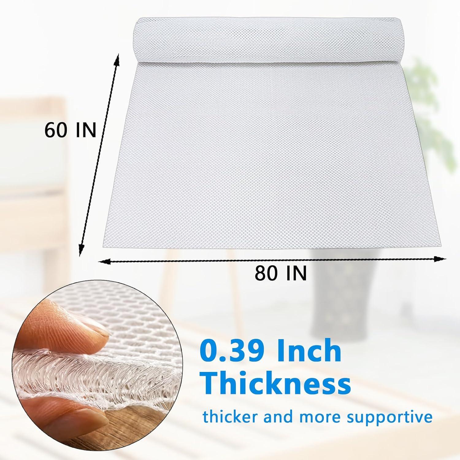Esme L&H Mattress Underlay RV Ventilated Mattress, Super Breathable 3D Mesh Fabric Mattress Underlay for Standard Queen (60 * 80 In) image number 4