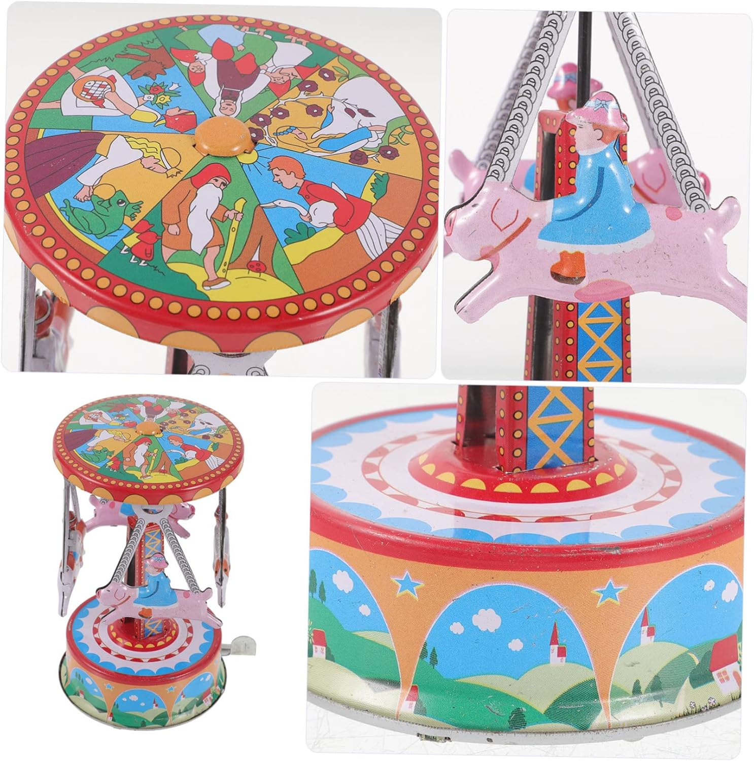 CIYODO Retro Vintage Tin Toy Windup Creative Educational Toys for Boys and Girls No Battery Needed for Birthday Party Decorations image number 1