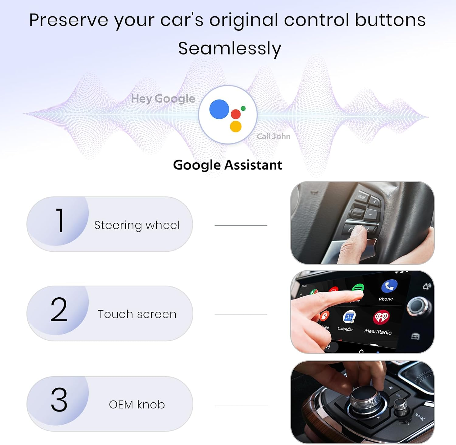 Android Auto Wireless Adapter, Convert Wired to Wireless, Mini Size with Extension Usb-C/Type-C, Stable Control & No Delay, Supports Car Original Control, Black image number 6