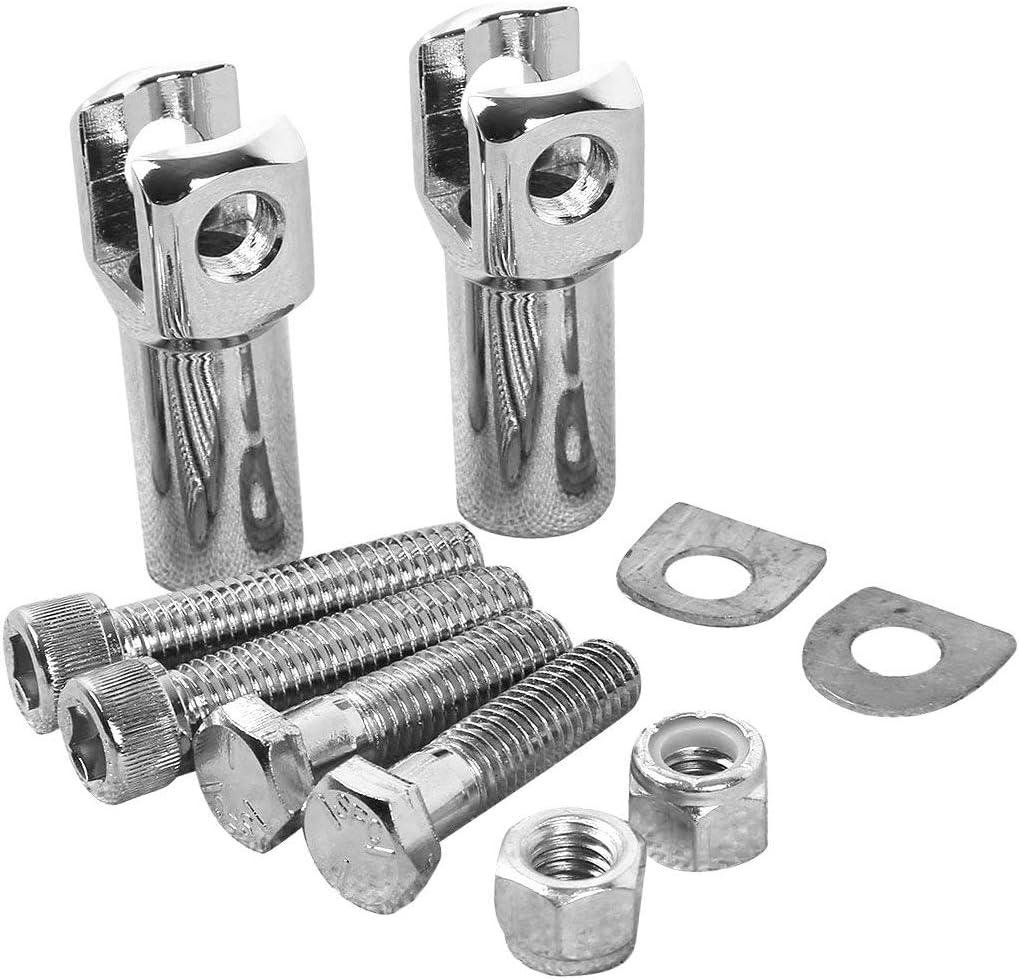 Motorcycle Foot Pegs Supports Mounts Clevis Fits for Harley Davidson Softail 2000-2006 (Chrome) Harley Pegs Mount Bolts image number 6