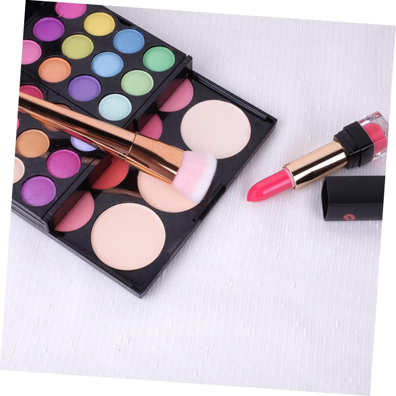 FOYTOKI Makeup Brushes Set 7Pcs Professional Powder Brush Kit for Foundation Blush Eyeshadow Travel Daily Use with Case