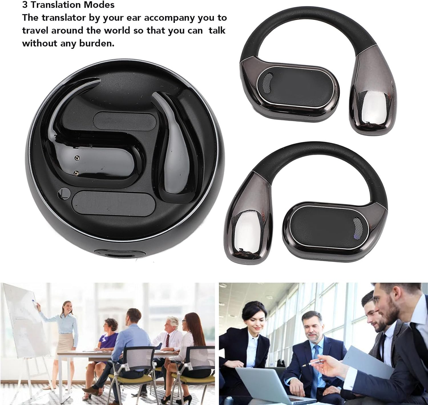 Pomya Headphones Language Translator, Admits 133 Language Input Compact Translator Music Noise Reduction of the Call for Android image number 2