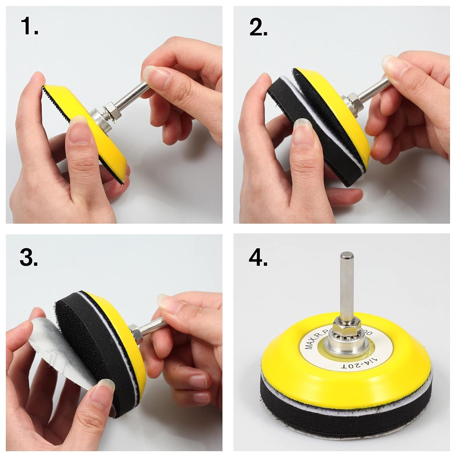 LEONTOOL 5 Pack 3 Inch Hook and Loop Soft Foam Buffering Pad, Sponge Cushion Buffer Backing Pad No Hole, 75 Mm for Sanding Pad image number 4