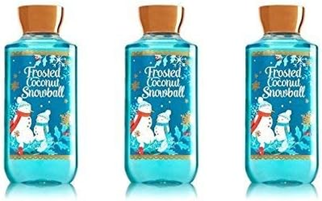 Bath & Body Works Frosted Coconut Snowball Shower Gel 10Oz Each - Lot of 3