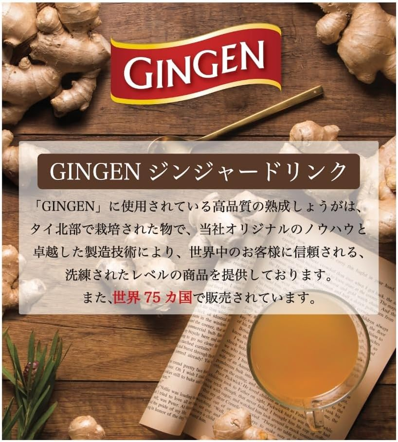 Gingen 100% Instant Ginger Tea 5 G (Pack of 10 Sachets) image number 1