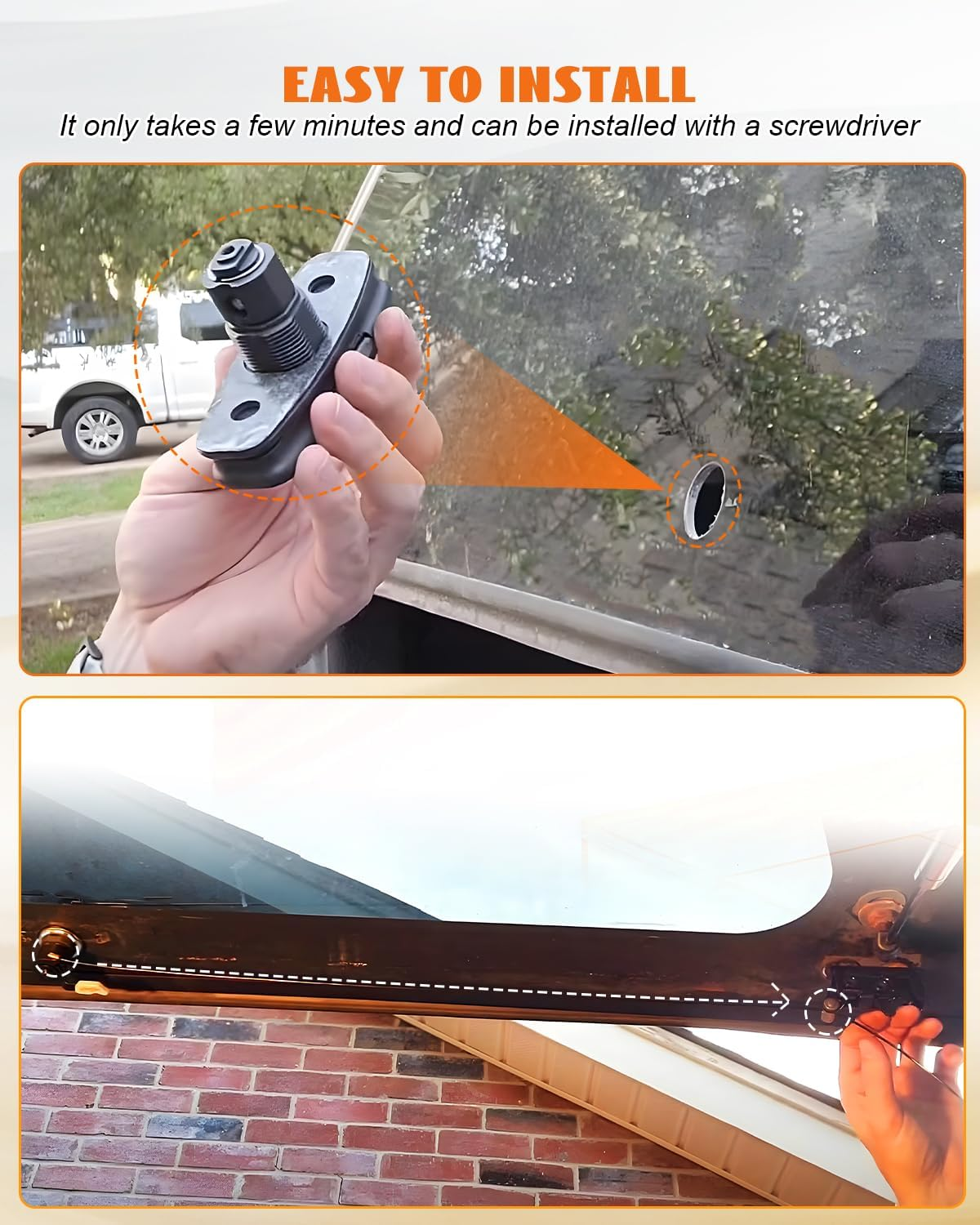 Twist Handle Kit 113436 Topper Tonneau T-Handle Fit for Leer 100XQ 100XL 100XR TSC700 Truck Cap, with Cable and 2 Keys image number 4