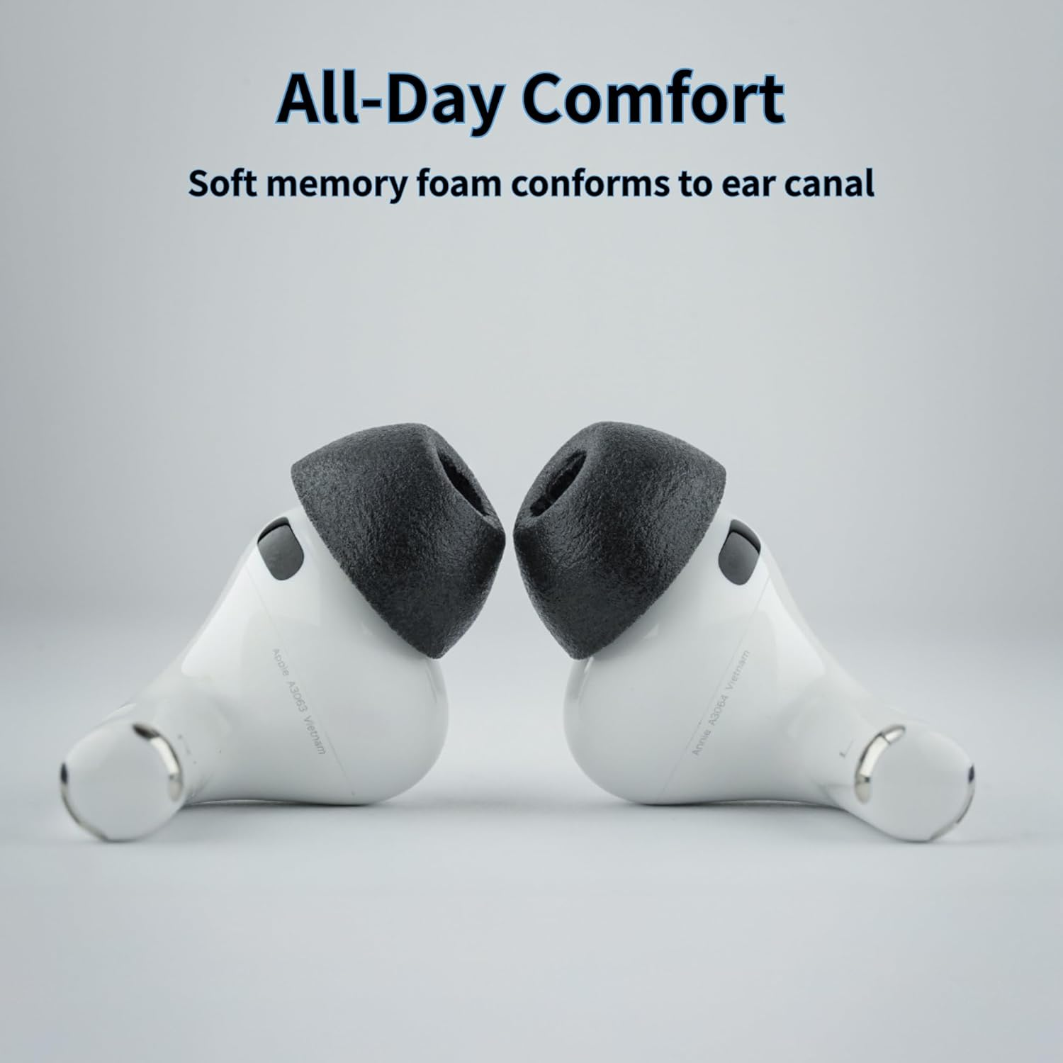 Comply Truegrip MAX | Premium Memory Foam Replacement Earbud Tips for Apple Airpods Pro Gen 3 | Long Lasting Comfort, MAX Durability, Secure Fit, Superior Noise Isolation| Black (Small) (3 Pairs) image number 3