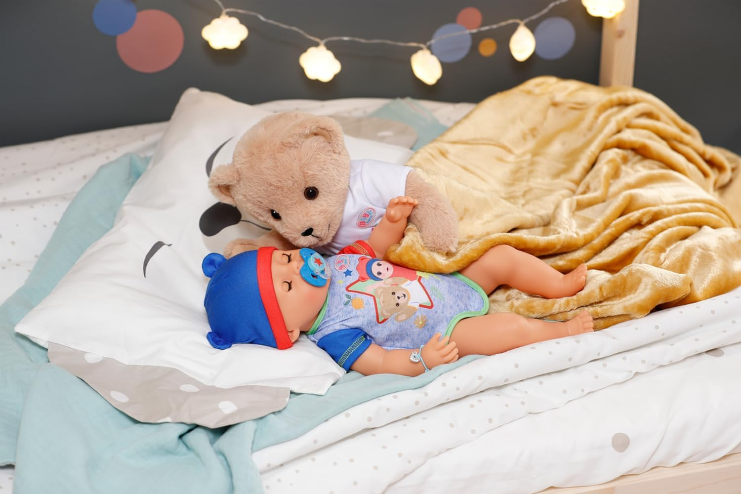 Baby Born Jonas, ​​Baby Doll with 10 Functions and Accessories, for Children Aged 3 and Over, Works without Batteries, 43Cm Tall Doll, 834848 Zapf Creation - Emma In Teddy Style image number 3