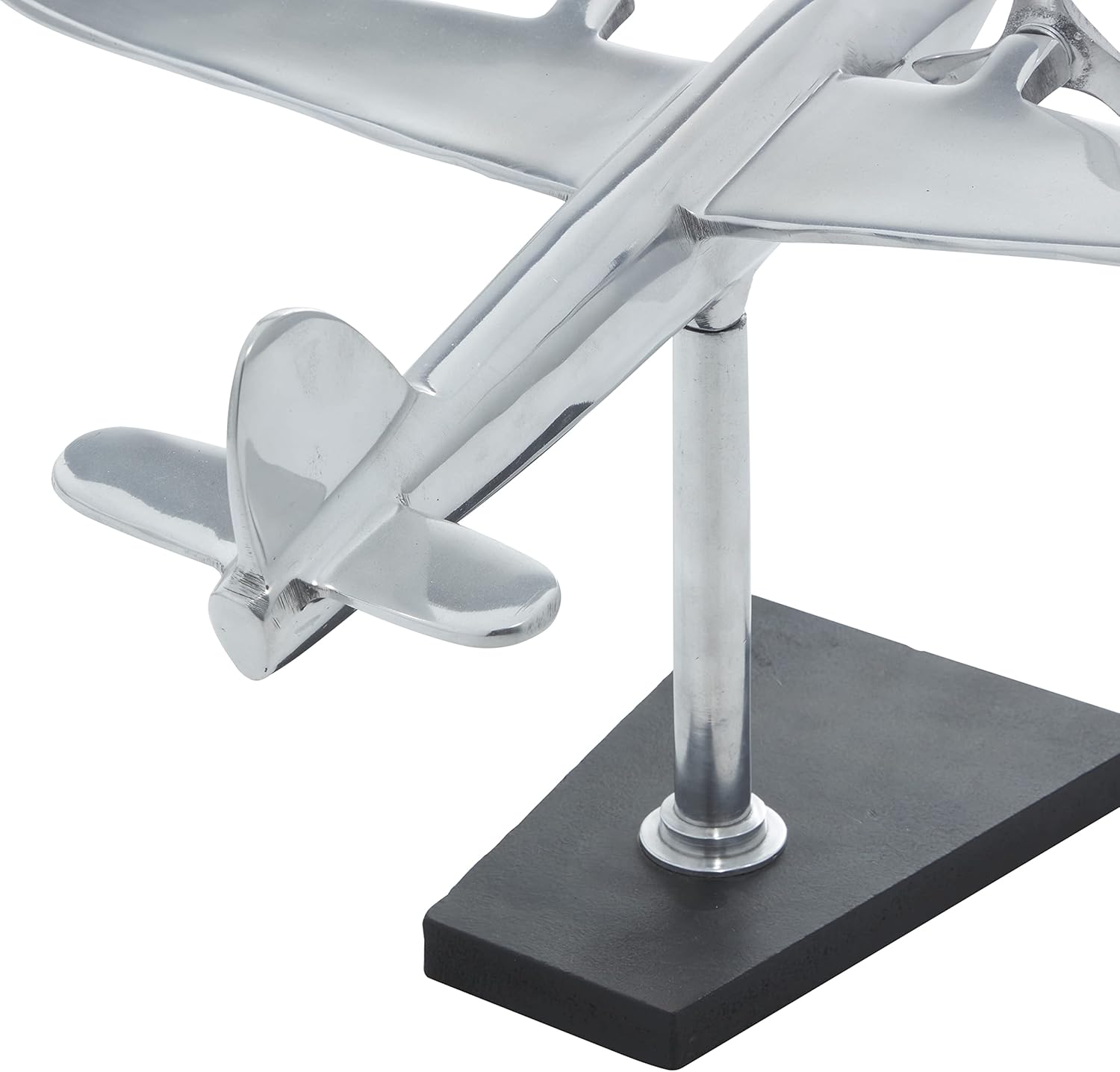 Deco 79 Whimsical Touch Aluminum Aero Plane Decor with Resplendent Shine