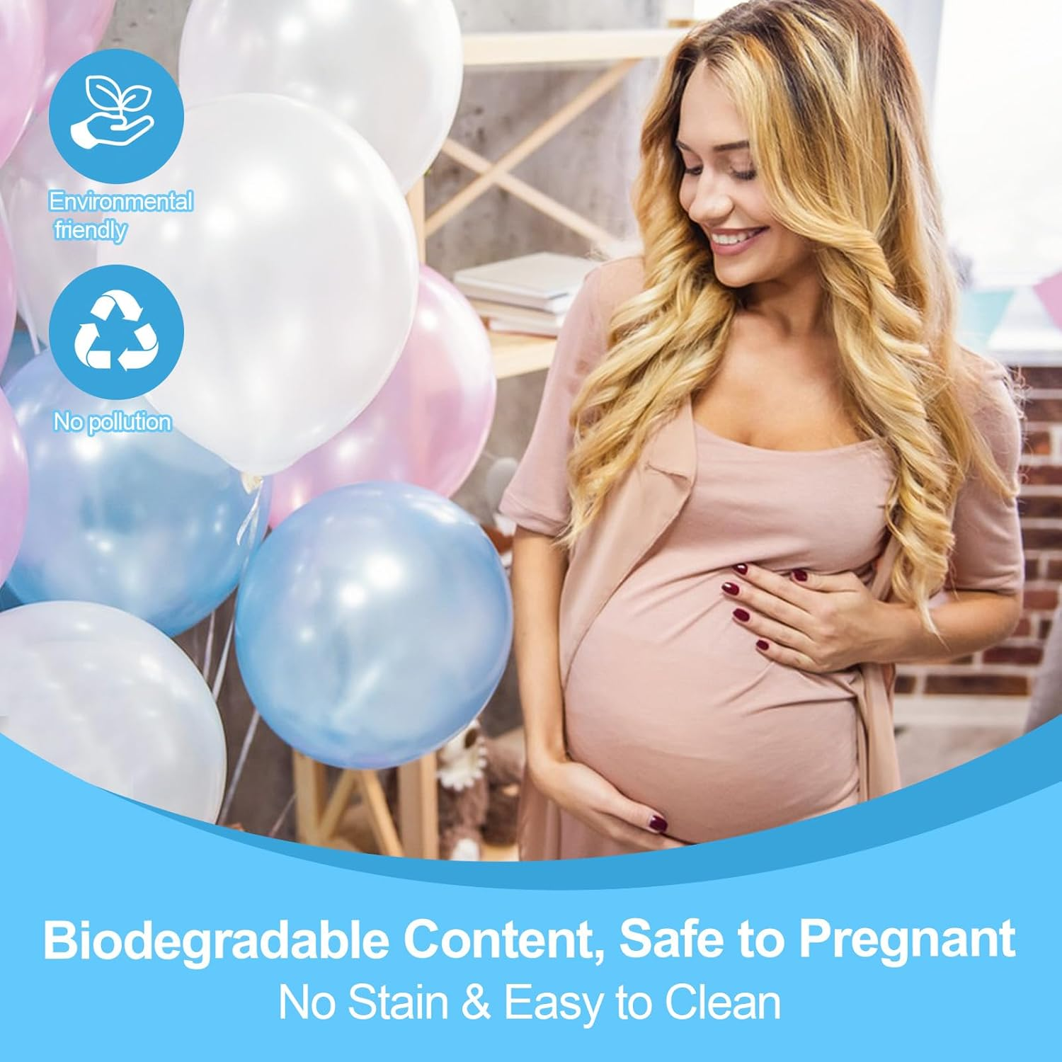 1Kg Large Gender Reveal Fire Extinguisher Cornstarch Spray；Baby Boy or Girl Reveal Party Ideas；Eco-Friendly 100% Biodegragable for Gender Reveal Party Supplies (Blue) - Pink image number 5