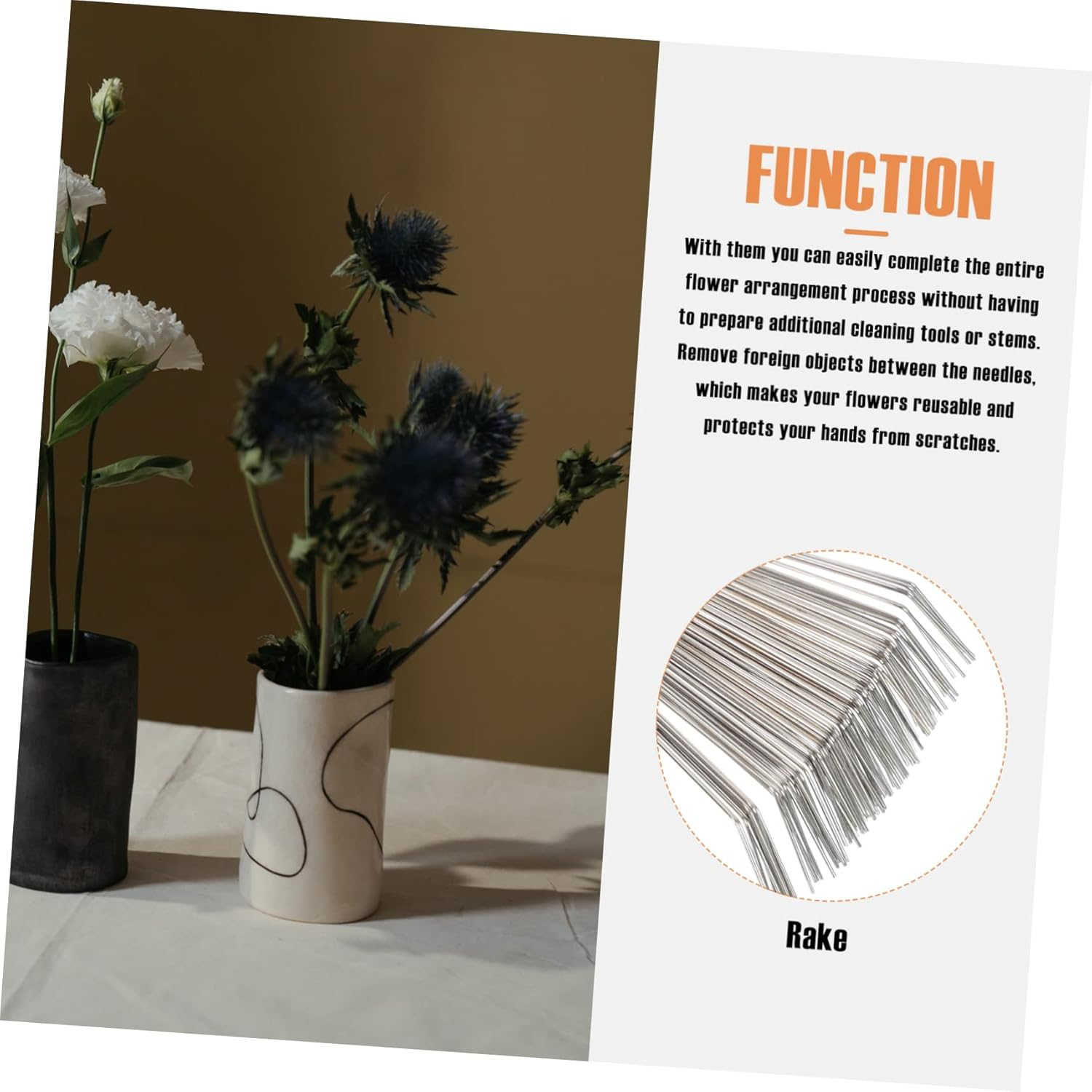 SEWACC Kenzan Pin Straightening Tool Floral Frogs Cleaner Flower Arrangement Tool for Ikebana and Home Decor Gardening Floral Arranging Supplies