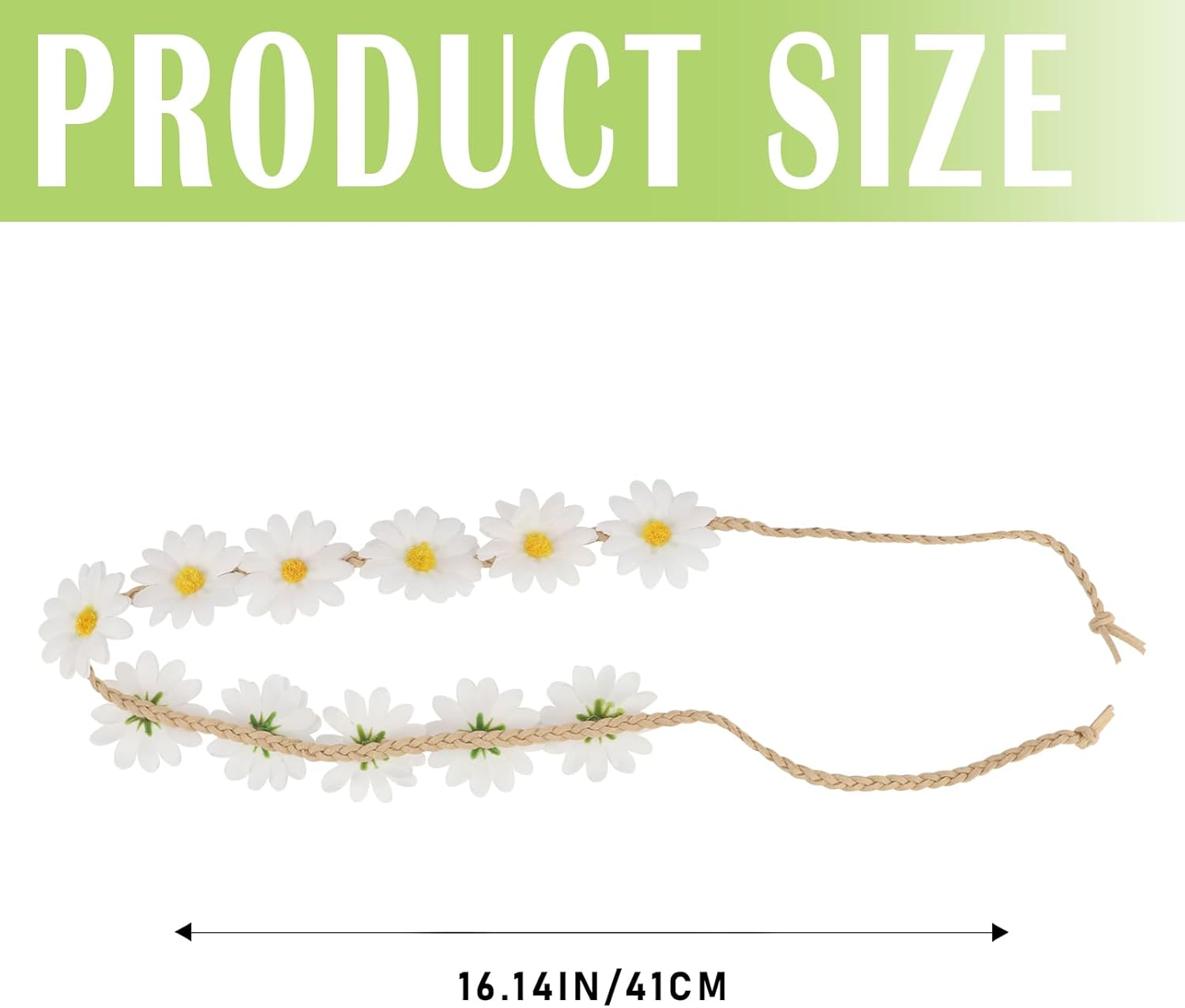 Sunflower Crown Daisy Flower Wreath Bridal Headband Festival image number 2