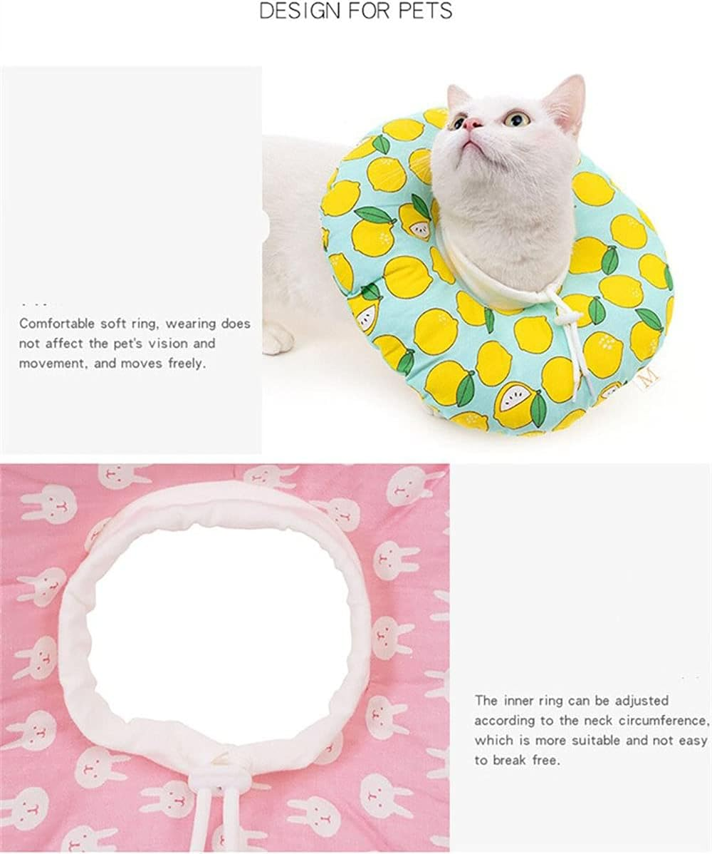 Ducomi Molly 1 Pcs Adjustable Soft Pet Dog Cat Recovery Collar Wound Healing Post-Surgical Surgical Collar, XS, Universe image number 4