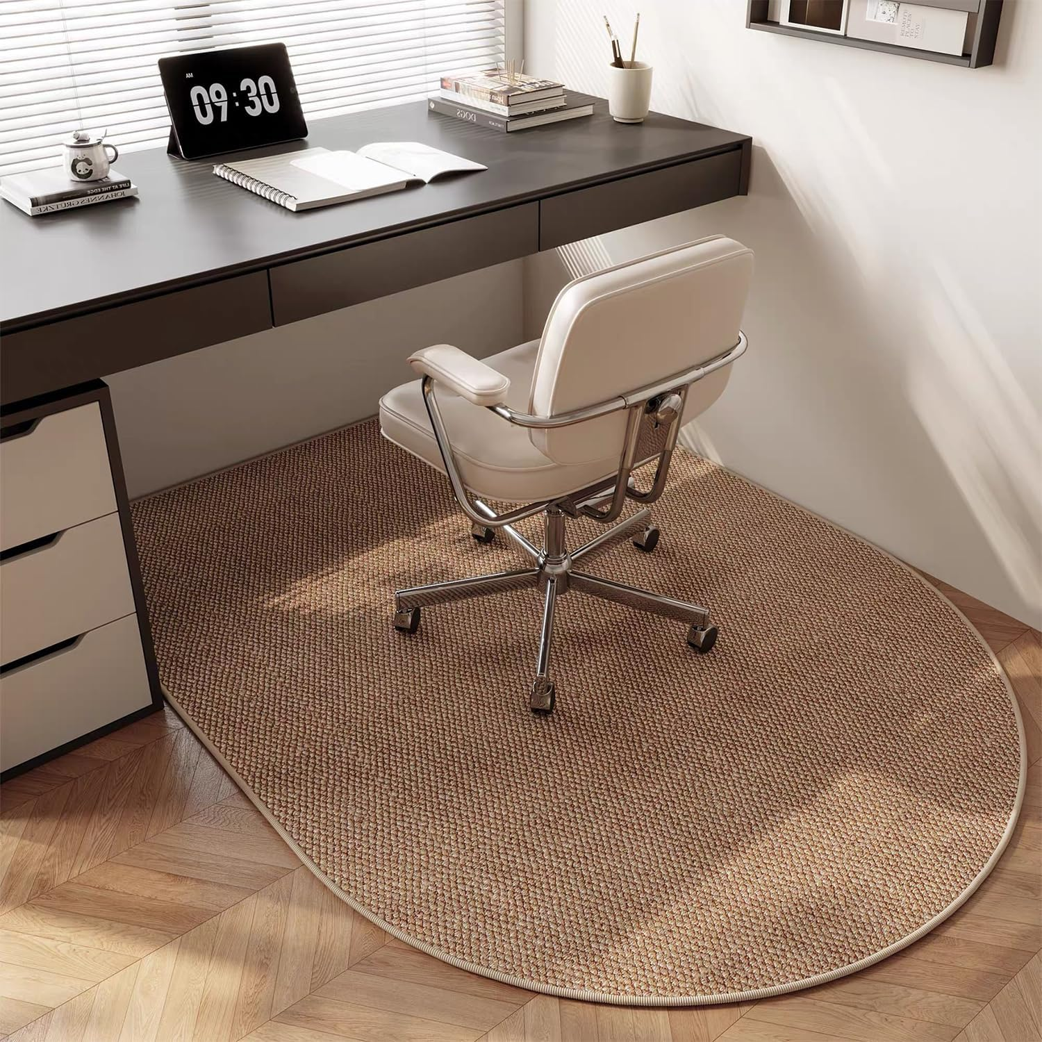 Office Chair Mat for Carpet/Hardwood Floors, Anti-Slip Desk Chair Mat, Multi-Purpose Floor Protector & Large Floor Mat for Office Chairs.(120X80Cm image number 4