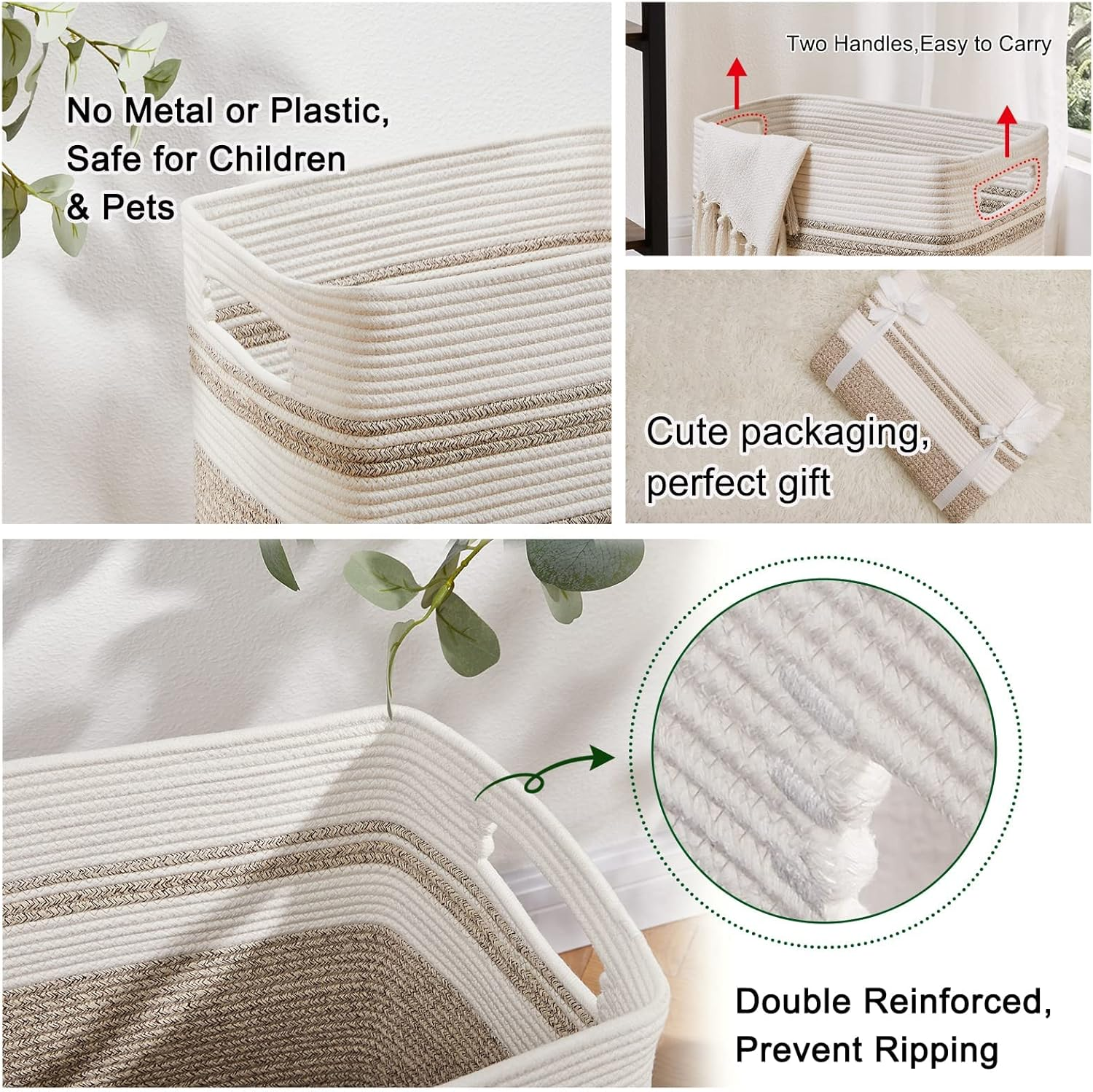 OIAHOMY Laundry Hamper, Large Laundry Basket 91L, Clothes Storage Basket for Blankets-Yellow, Yellow Variegated, FYL-D-P-02 image number 1