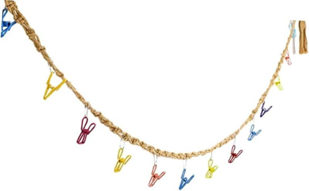 Cotton Stuffed Animal Storage Chain with Clip,1Set Stuffed Animals Storage Chain Stuffed Animal Storage Hanging Chain with Clip,Stuffed Animal Display Holder Chain,Hanging Stuffed Animal Storage Chain