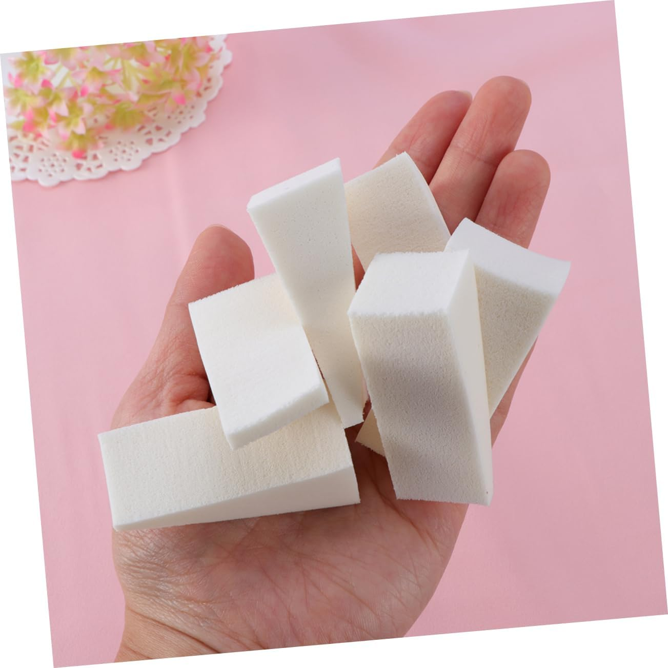 HONITANO Gradient Nail Sponges Fade Manicure Sponge 12Pcs White Nail Art Tools for Professional Manicure and Pedicure Kits image number 4