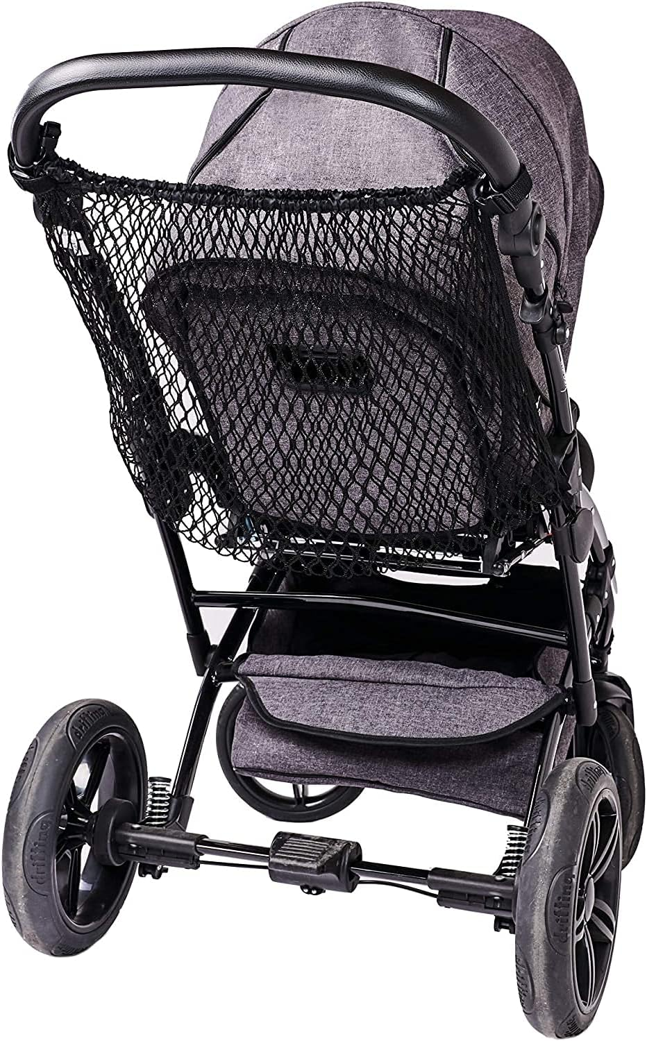Diago Universal XL Shopping Net for Pushchair, Buggy and Twin Stroller / Simple Click Lock / Extra Large Pram Net - Black image number 5