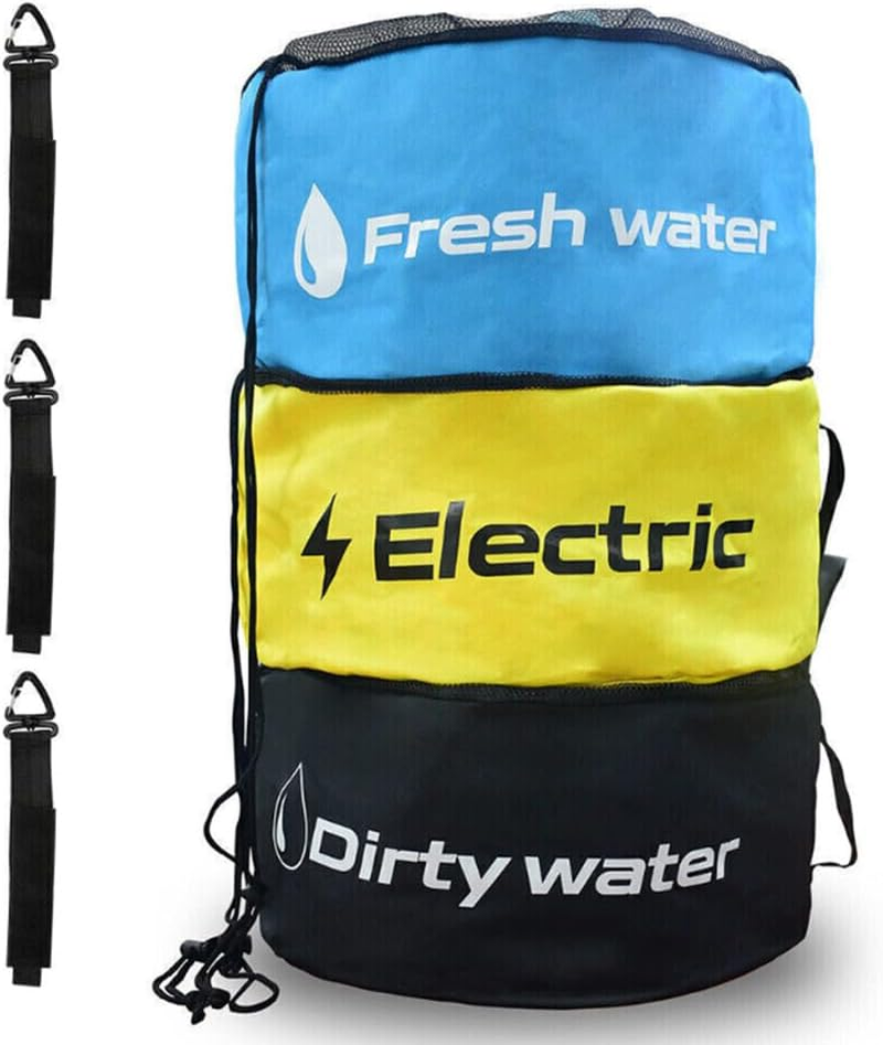 3PCS Hose Bag Caravan Camping RV Cable Organizer Water Hose Electrical Cords Storage image number 5