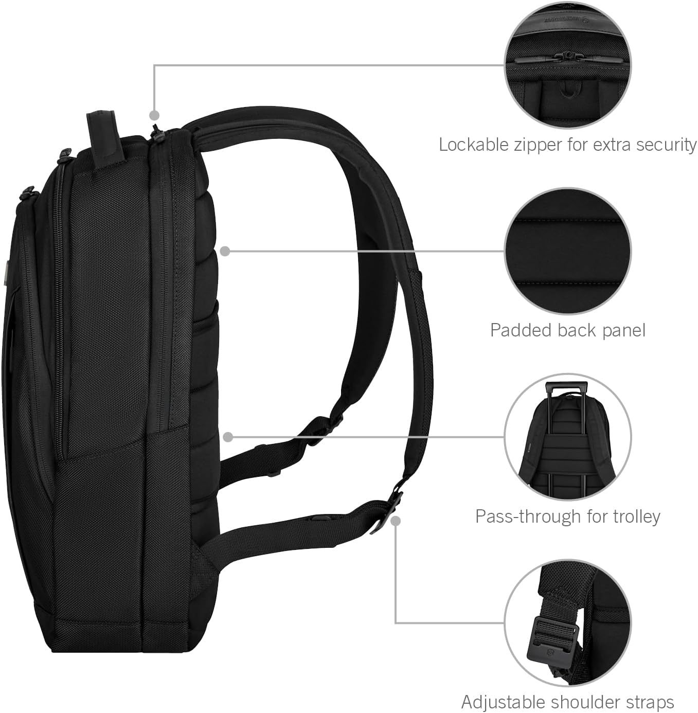 Victorinox Backpacks & Messengers, Black, 16 In, Backpacks & Messengers image number 6