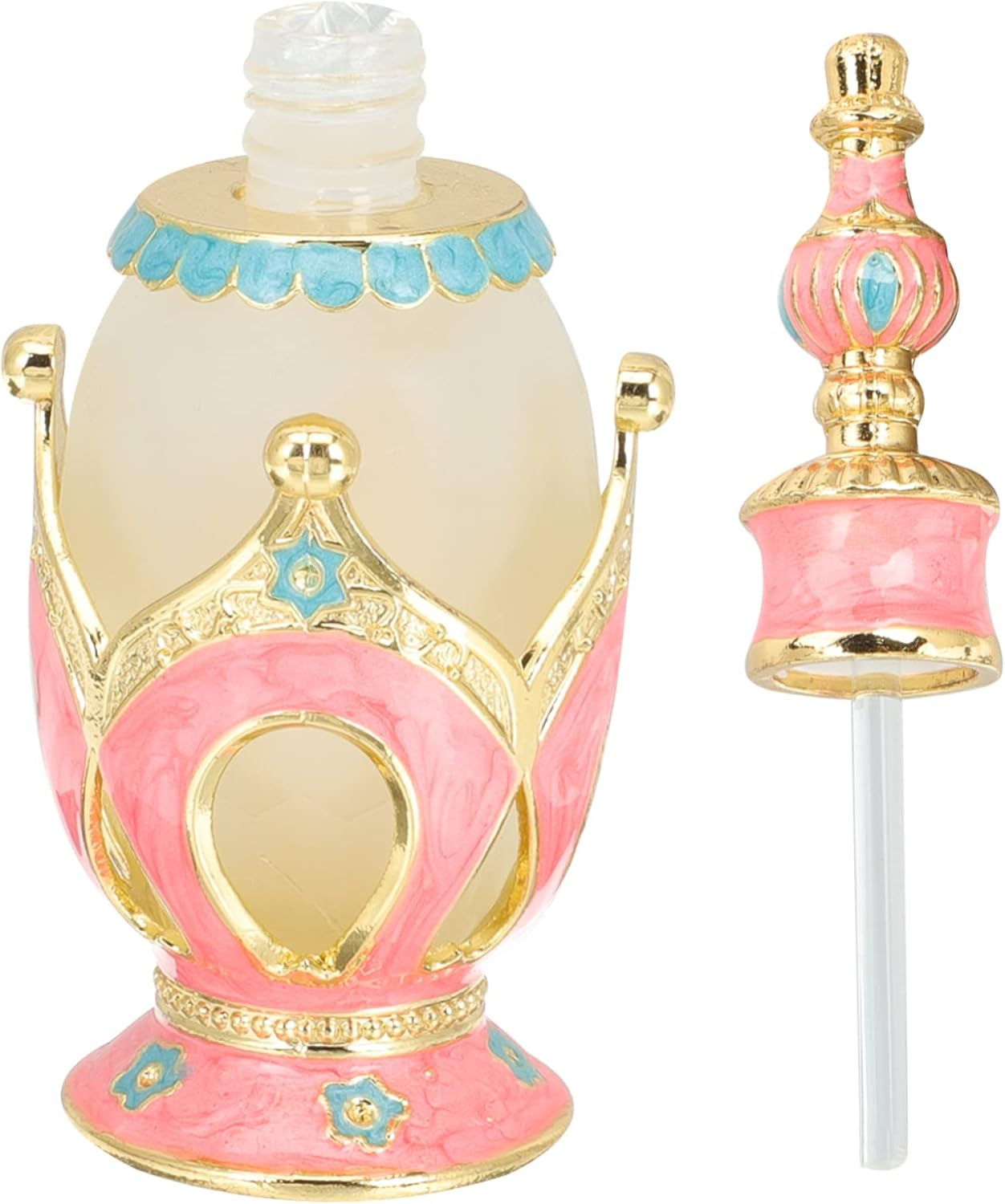 ULTECHNOVO Glass Perfume Bottle for Essential Oil Dispenser Empty Bottles for Desk Decor Girlfriend Christmas