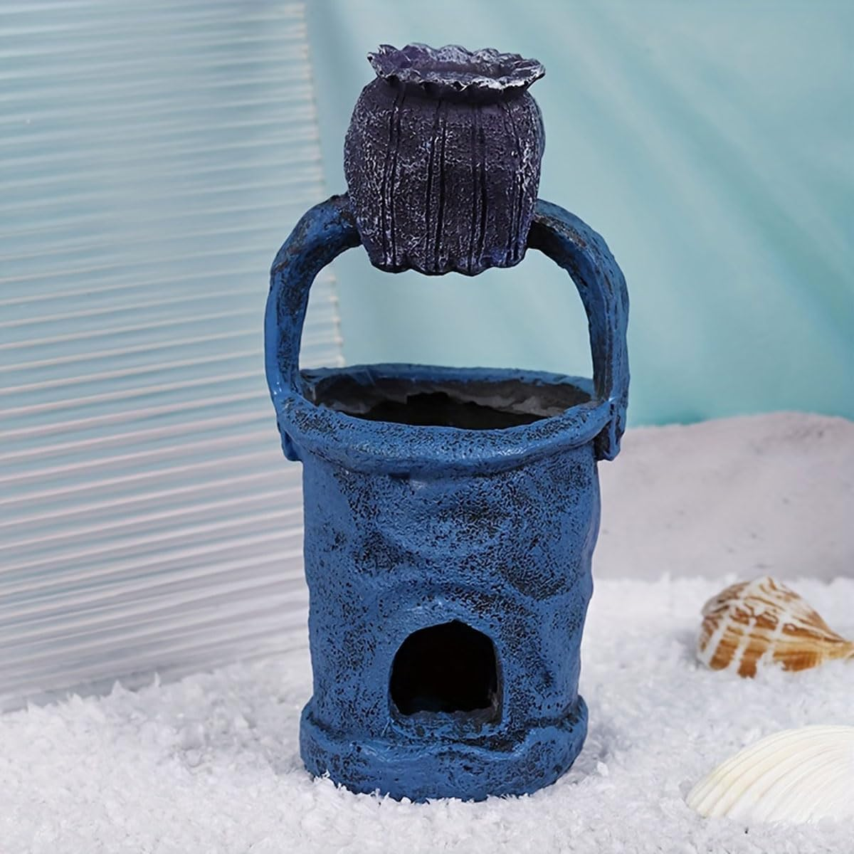 AIMALL Whimsical Alien Pineapple House Aquarium Ornament: Durable Resin Fish Tank Decoration - Perfect for Freshwater & Saltwater Environments - Vibrant and Non-Toxic image number 1