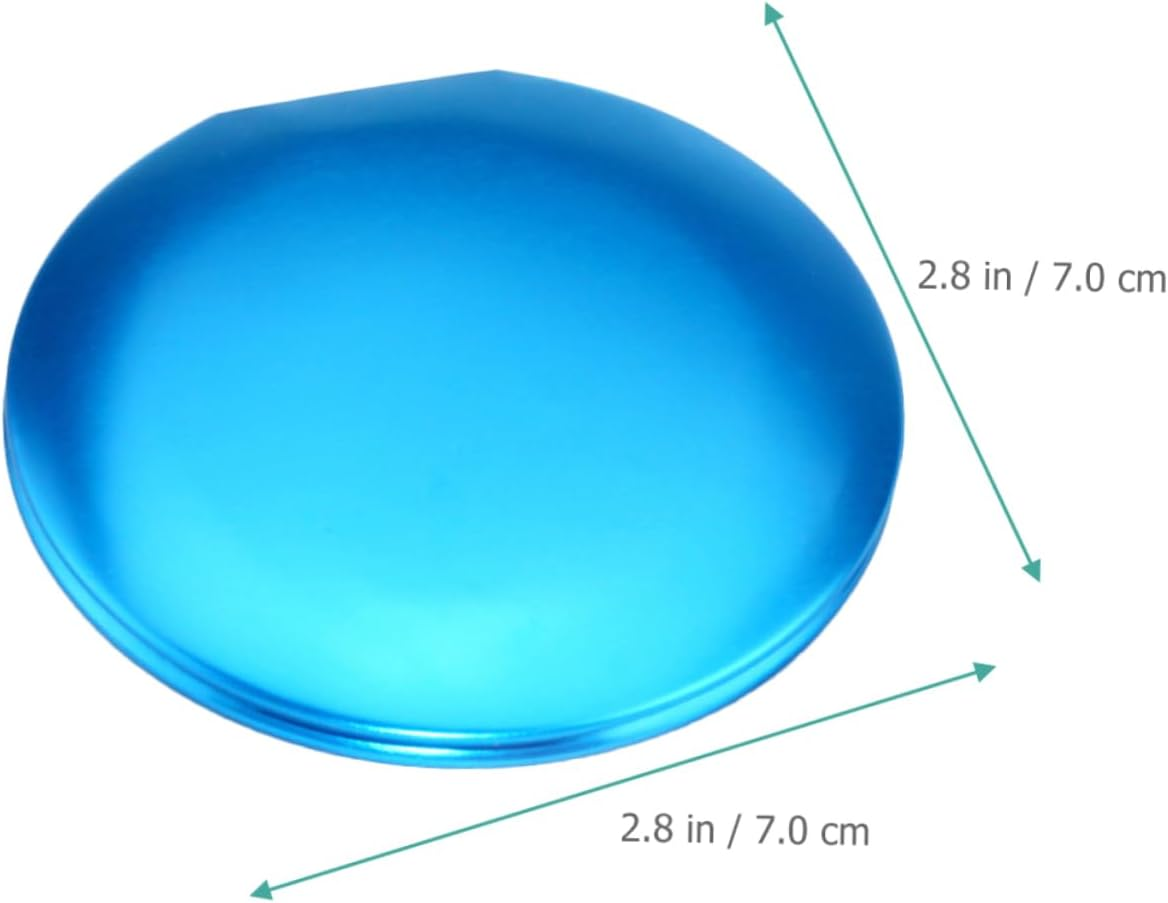 6Pcs Mini Folding Pocket Mirror Lightweight Practical Makeup Mirror Metallic Colors Peacock for Daily Use and Travel image number 3