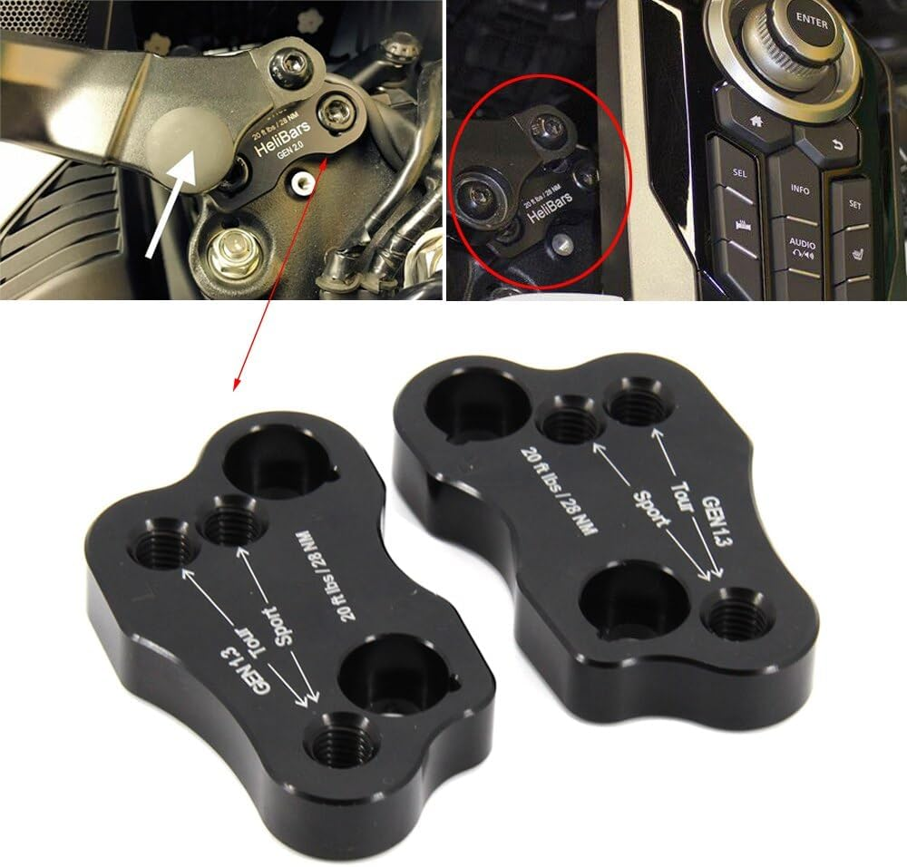 LOTFI Motorcycle Accessories Fit for Goldwing GL1800 GL 1800 2020 2018 2019 Handlebar Clamp Raised Extend Handlebar Mount Riser image number 6