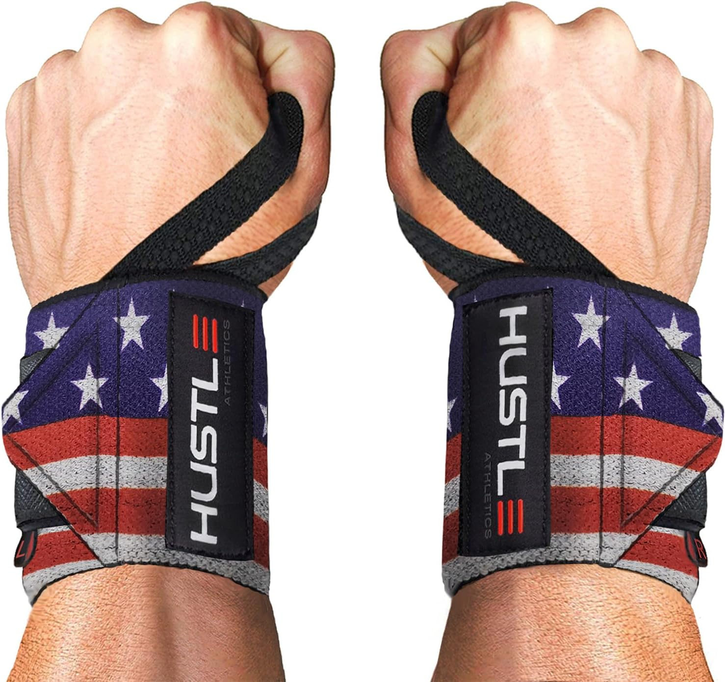 Hustle Athletics Wrist Wraps - Extra Support Weightlifting & Crossfit - Brace Your Wrists to Push Heavier, Avoid Injury & Improve Your Bench Press Instantly Men & Women image number 6