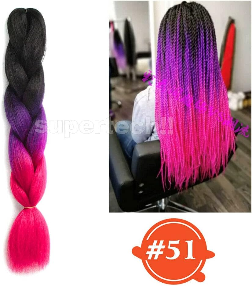 Tootoo 62Cm Jumbo Braid Hair Multicoloured Twist Hight Temperature Wig Extensions image number 5