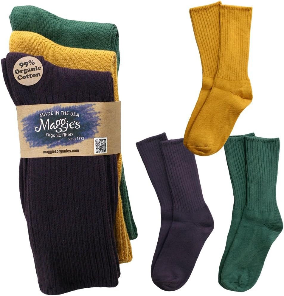 Maggie'S Organic Cotton Crew Sock Tri-Pack