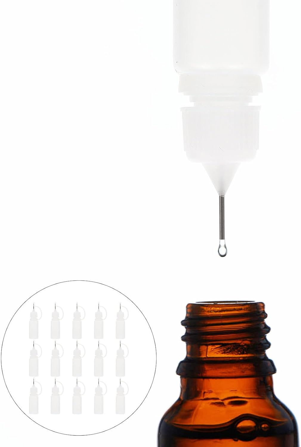 FOMIYES 15Pcs 10Ml Pe Oil Bottles for Kitchen Transparent Squeeze Bottles with Precision Tip Cap for Controlled Dispensing and Storage image number 5
