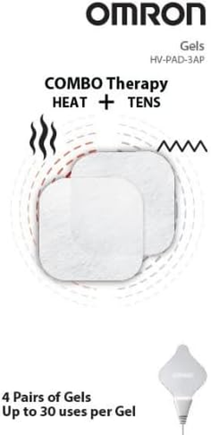 Omron HVF311 Electronic Nerve Stimulator for Drug-Free Pain Relief &ndash; Soothing Heat with 6 Massage Modes, Soft Touch Pads, Compact Design, LCD Screen and 2+2 Year Warranty image number 1