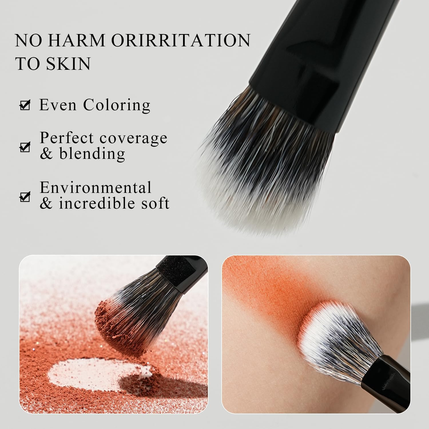 BEILI Makeup Brushes 14Pcs Professional Eyeshadow Brush Set Premium Synthetic Makeup Brushes for Liquid, Cream & Powder Eyeshadow image number 6