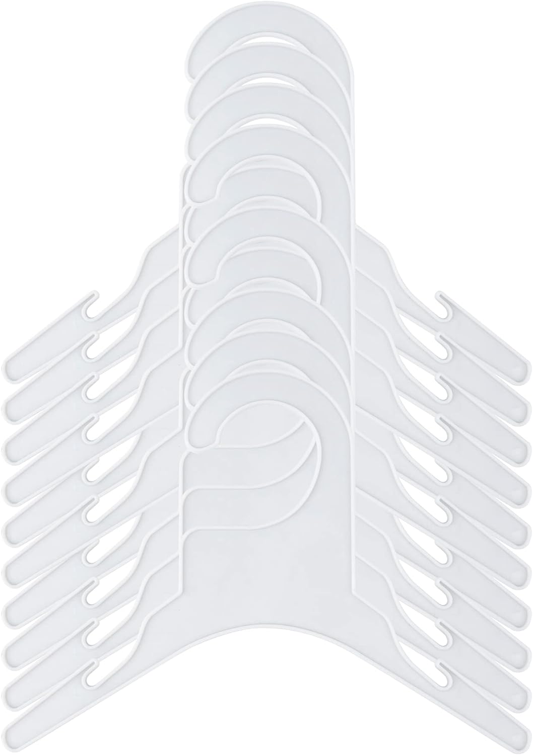 AUEAR, 10 Pack Plastic Pet Clothes Rack Hangers for Dog Puppy Cat Toddler Small Coat Hanger