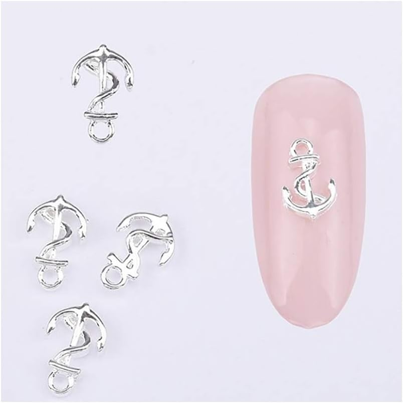 HANGQINGHENG Metal Nail Studs Scarab Nail Art Decorations Accessories Polish Nails Charms (Color : YH12)