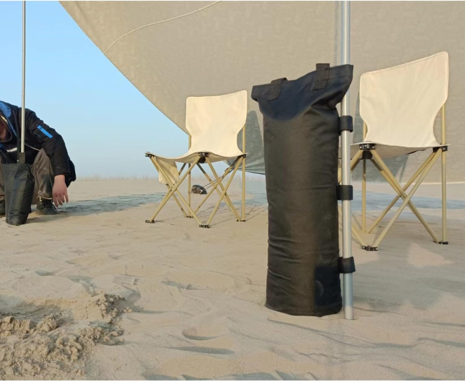 Pack of 4 Tent Sandbags, Weights for Gazebo Weights Gazebo Sandbags Tent Sandbags Sandbags for Tripods, Video Studios and Garden, Industrial Quality 600D Leg Weights image number 2