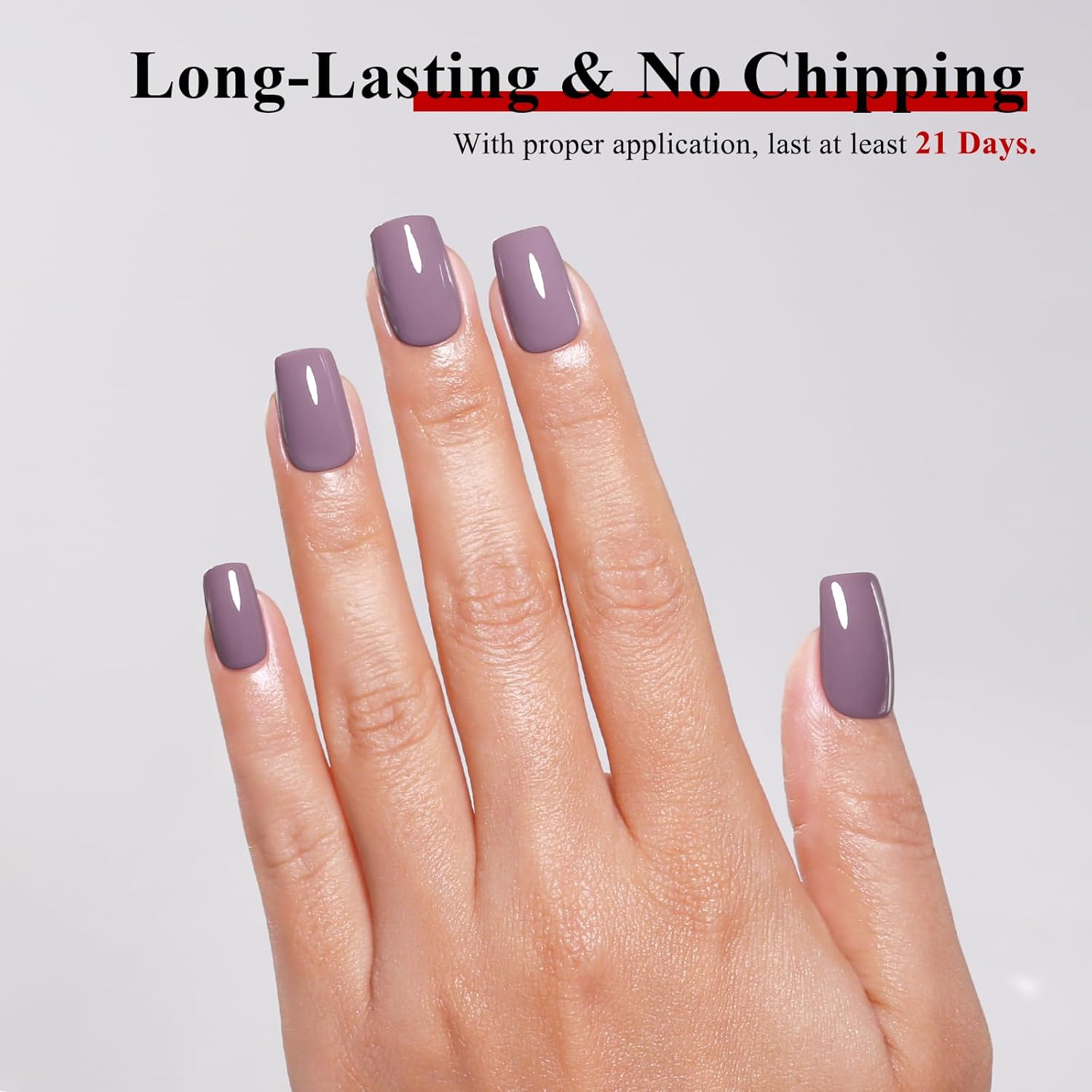 Imtiti Grey Purple Gel Nail Polish, Grey UV Gel Polish for Nail Art, Soak off UV LED